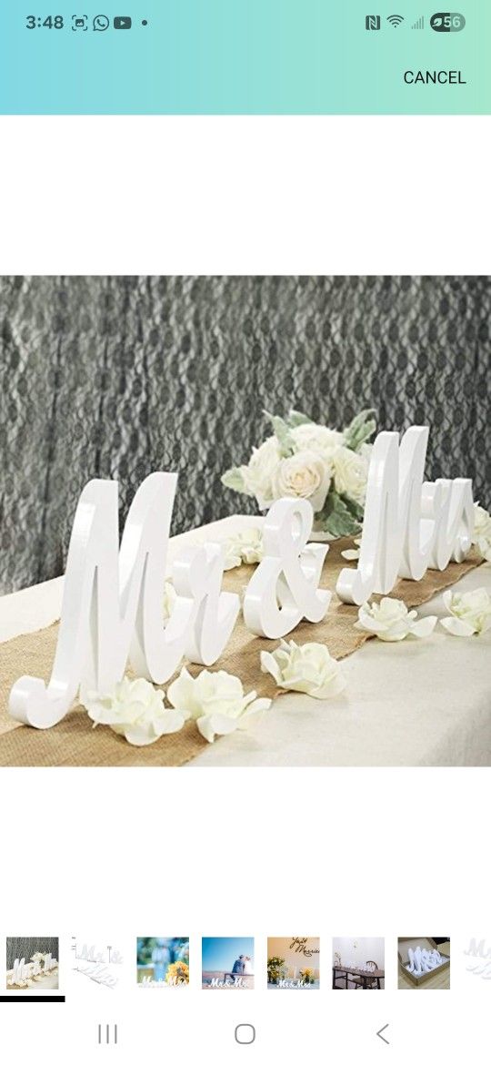 MRS & MR. table Sign