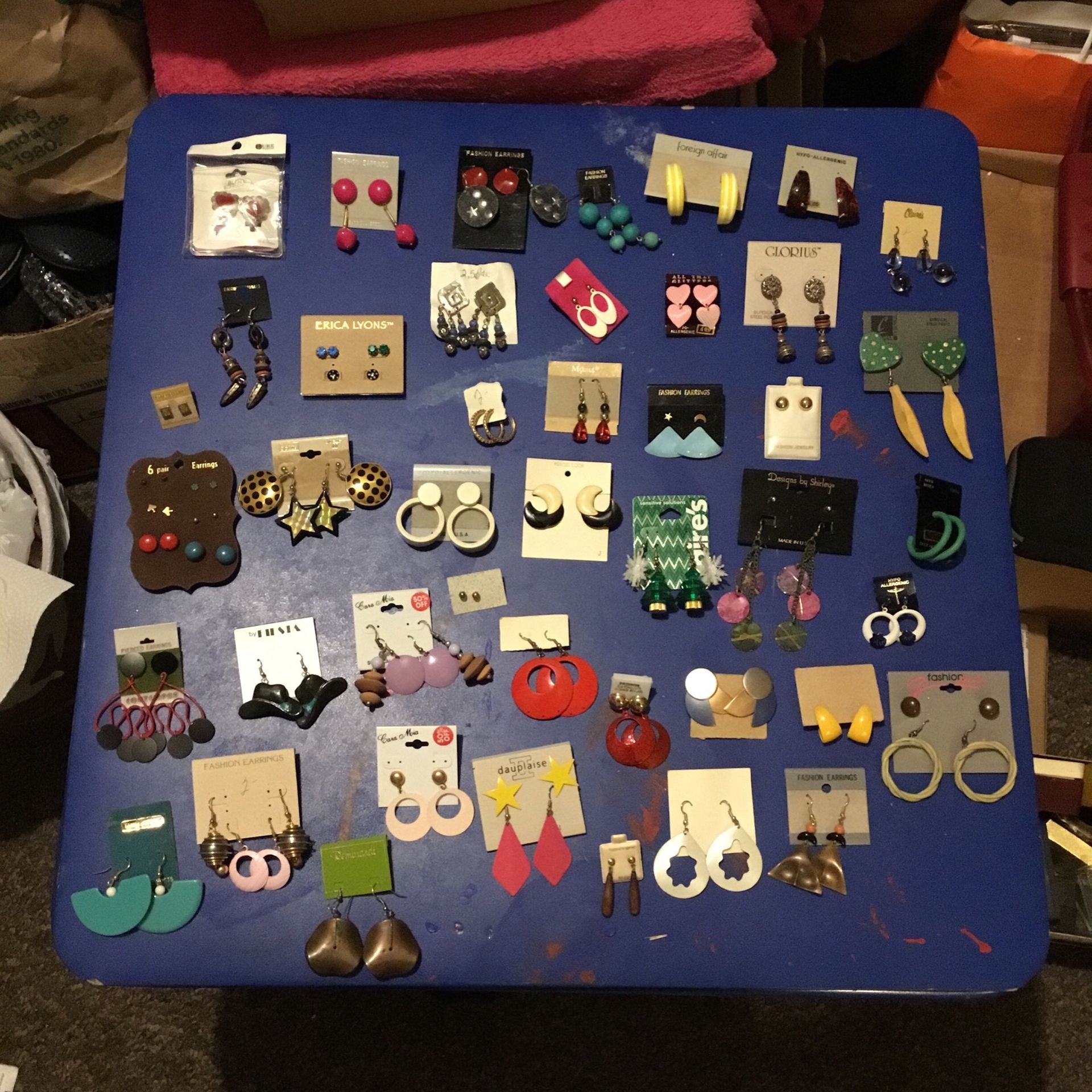60 Pair Of Pierced Earrings