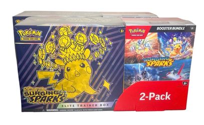 Pokemon Surging Sparks ETB and Booster Bundle Costco - 2-Pack sealed
