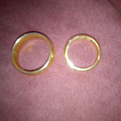 His And Hers Wedding Rings 24k Gold 