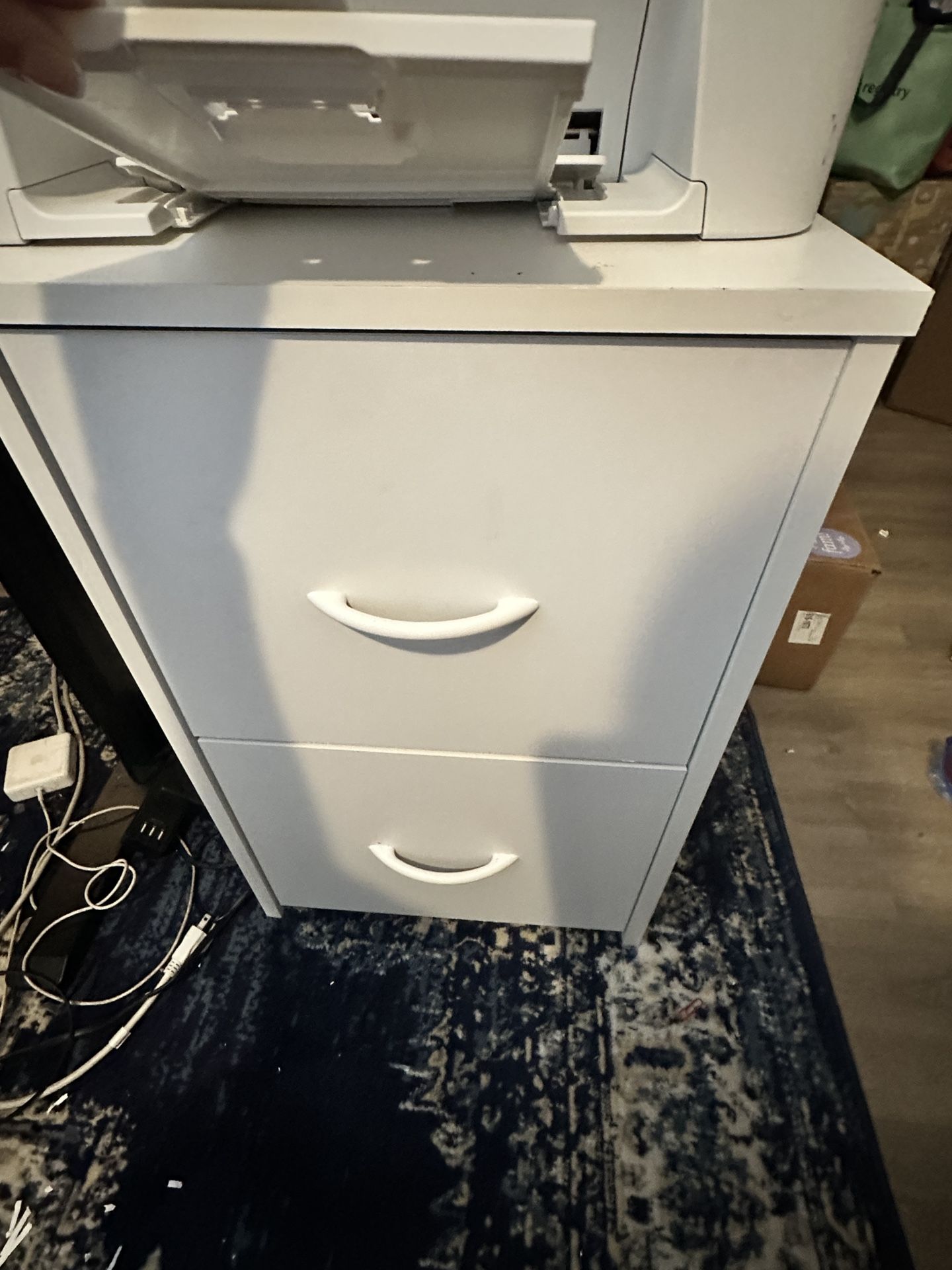 2 Filing Cabinets White