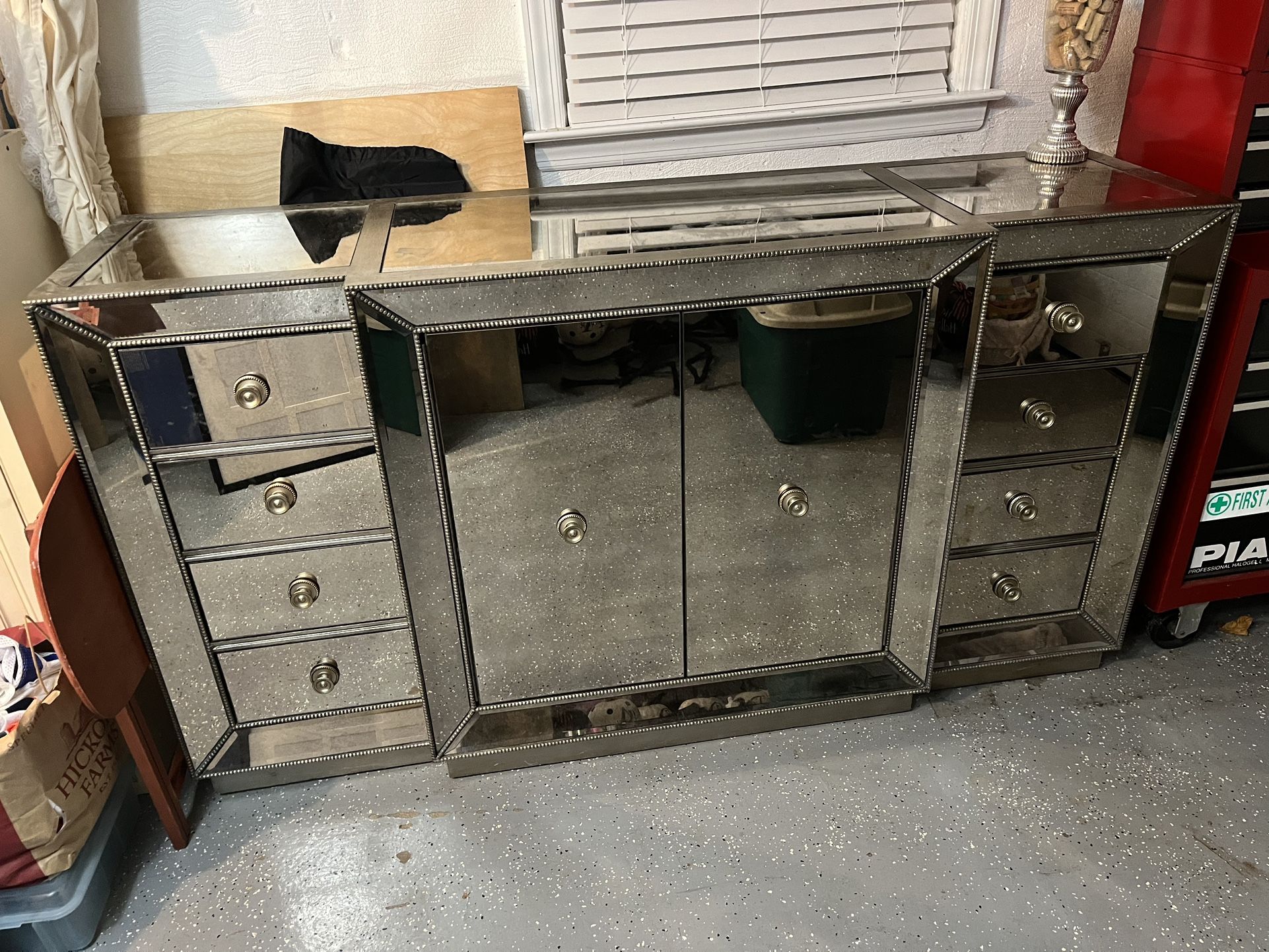 Macys Mirrored Buffet Table