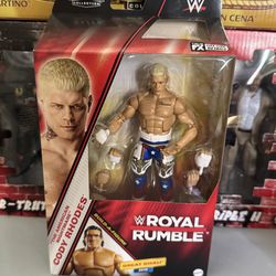 Mattel WWE Elite Royal Rumble Cody Rhodes Action Figure with Great Khali BAF