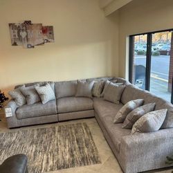 [OM] 🟪 Only $45 initial then take it home 🏡 Brand New Rawcliffe 3 Piece Sectional L Shaped Living Room Couch 