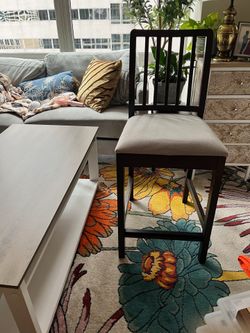 Ikea EKEDALEN bar stool with upholstered seat and backrest