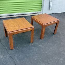 2 Wood End Side Tables