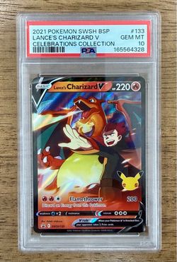 2021 Pokemon Lance's Charizard V #SWSH133 Celebrations Collection Holo PSA 10