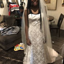 Wedding dress by moon Cheri size 12