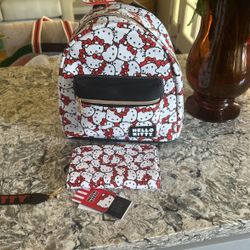 Hello Kitty Backpack And wallet