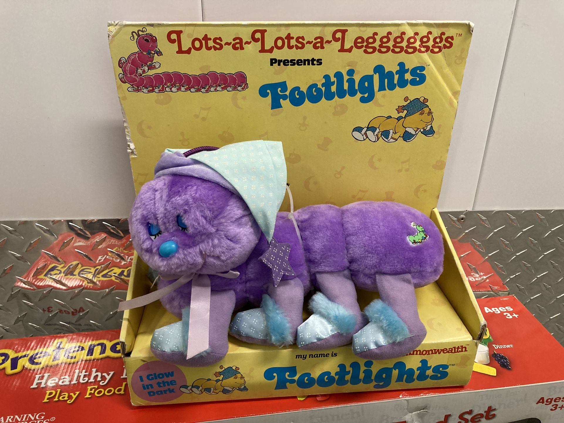 Vintage Retro 80’s Lotsa Lotsa Legs Plush Glow Caterpillar
