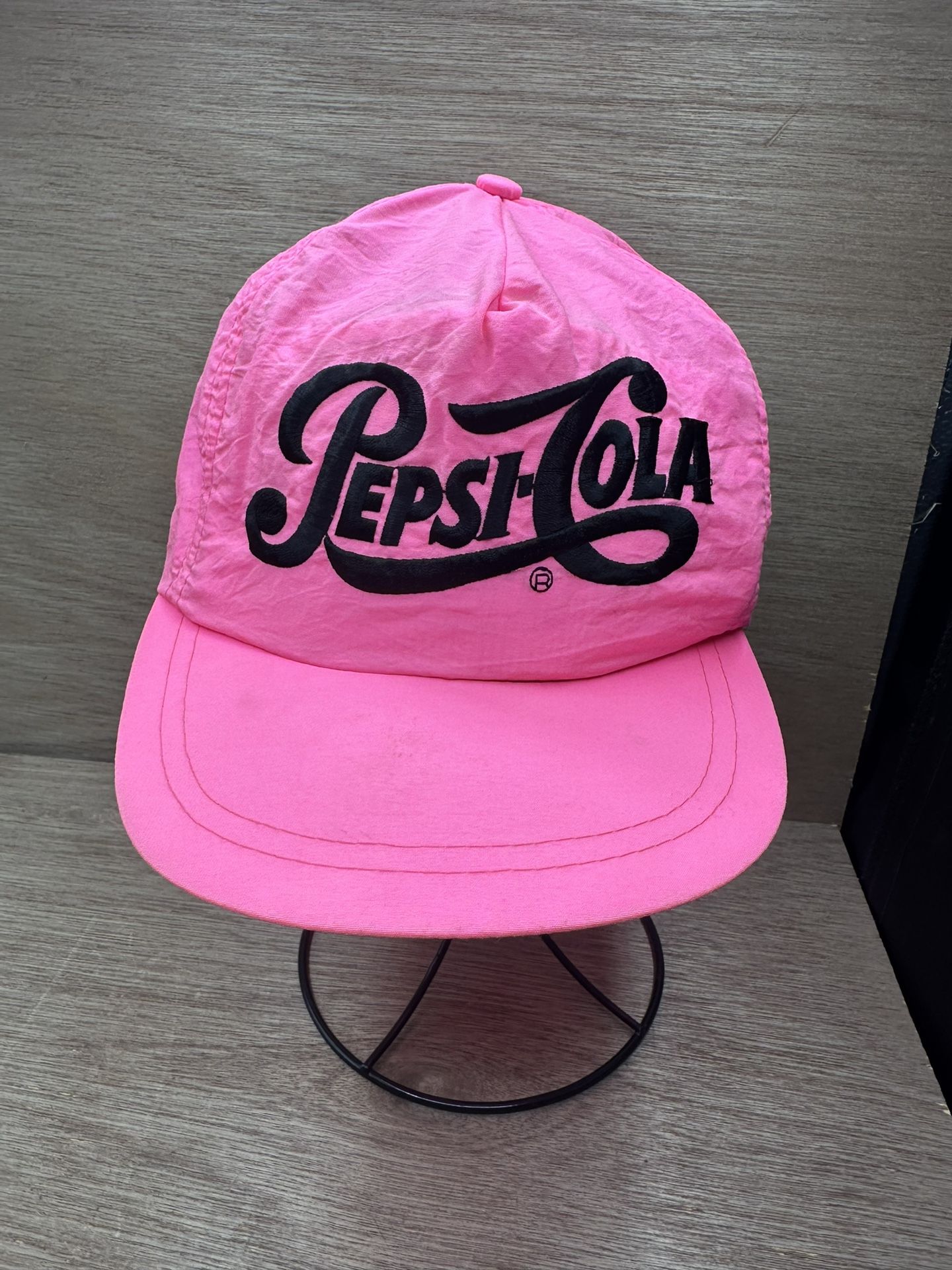 Pepsi Cola Mens Vintage Nylon 90s Snapback Hip Hop Cap Hat OS Pink Hot SP EXC