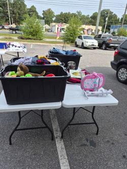 Clearance sale outside of grandma's warehouse slN taylor's variety spot outside all items will be 50 cents each. Have added more pictures