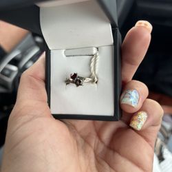 Silver Dual Stone Ring