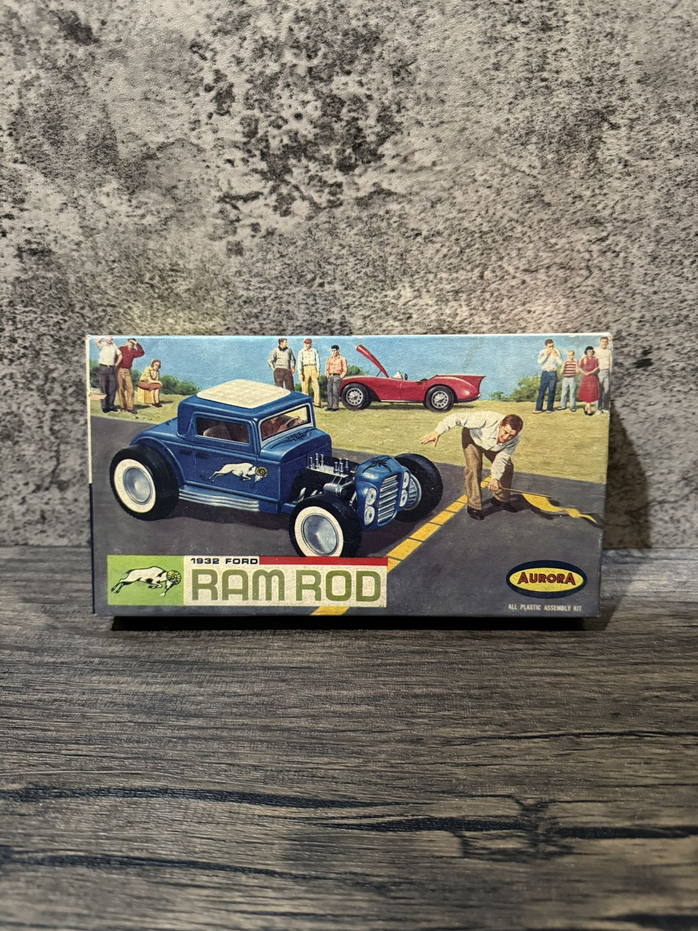 Vintage Aurora 1/32 Scale Ram Rod 1932 Ford Model Car Kit 1962 509 Complete