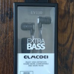 Earphones In Ear Headphones With Microphone 3.5mm Wired Earbuds Black