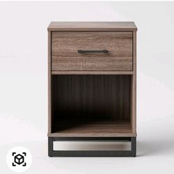 💥P306#5 $55 Mixed Material Nightstand - Room Essentials™