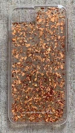 Case Mate Genuine Karat For iPhone 6/6s Hard Plastic Rose Gold Flakes