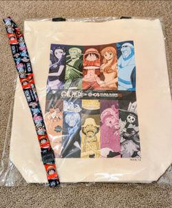 One Piece x Kura Sushi Limited Tote Bag and Lanyard
