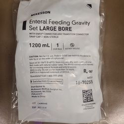 Enteral Feeding Gravity Set of 10 1200 mL 