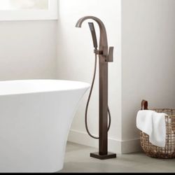 🔥NEW SIGNATURE HARDWARE VILAMONTE FREESTANDING TUB FAUCET WITHOUT ROUGH-IN VALVE OIL RUBBED BRONZE
