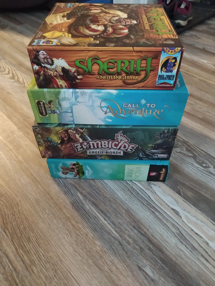 Board games to sell. Spring Cleaning