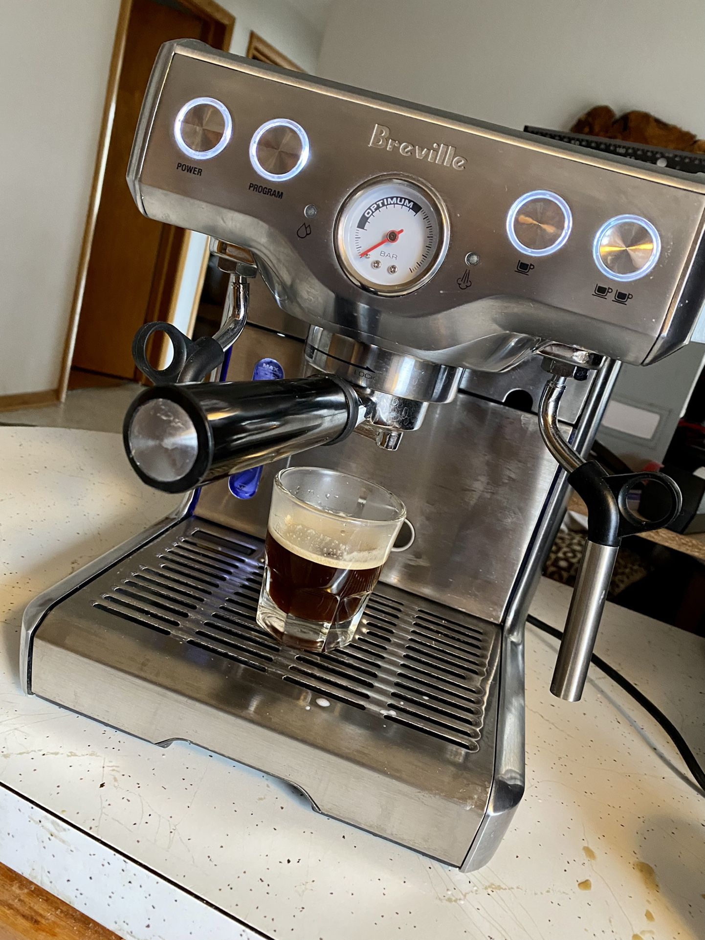 Breville BES820XL Programmable Espresso Machine Pressure Gauge, Auto