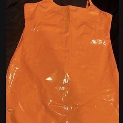 Orange Latex Dress