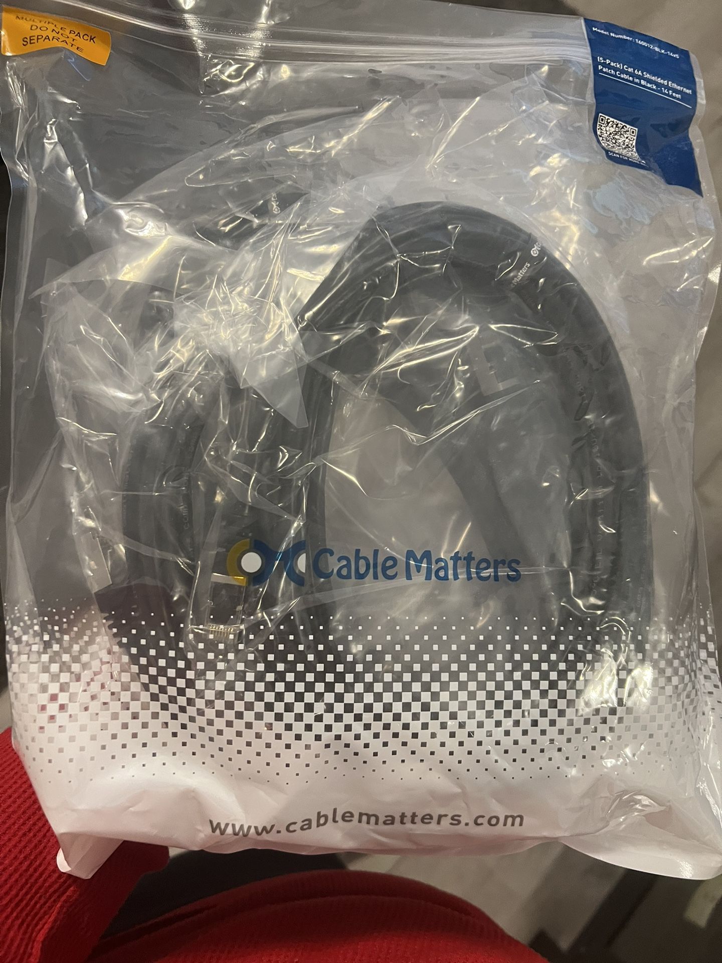 Cable Matters 10Gbps 5-Pack Snagless Shielded Cat6 Ethernet Cable 14 ft (SSTP, SFTP Shielded Etherne Cable,