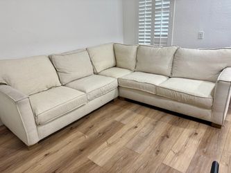 White sectional from Living Spaces