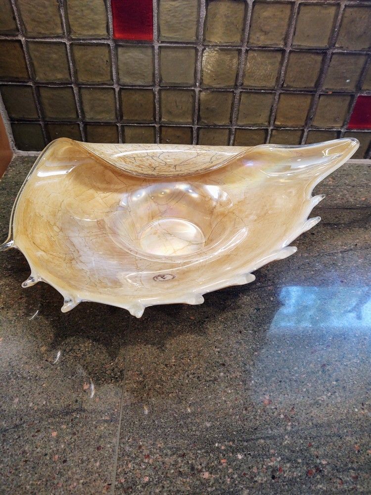 Vintage Hand Blown Glass Centerpiece