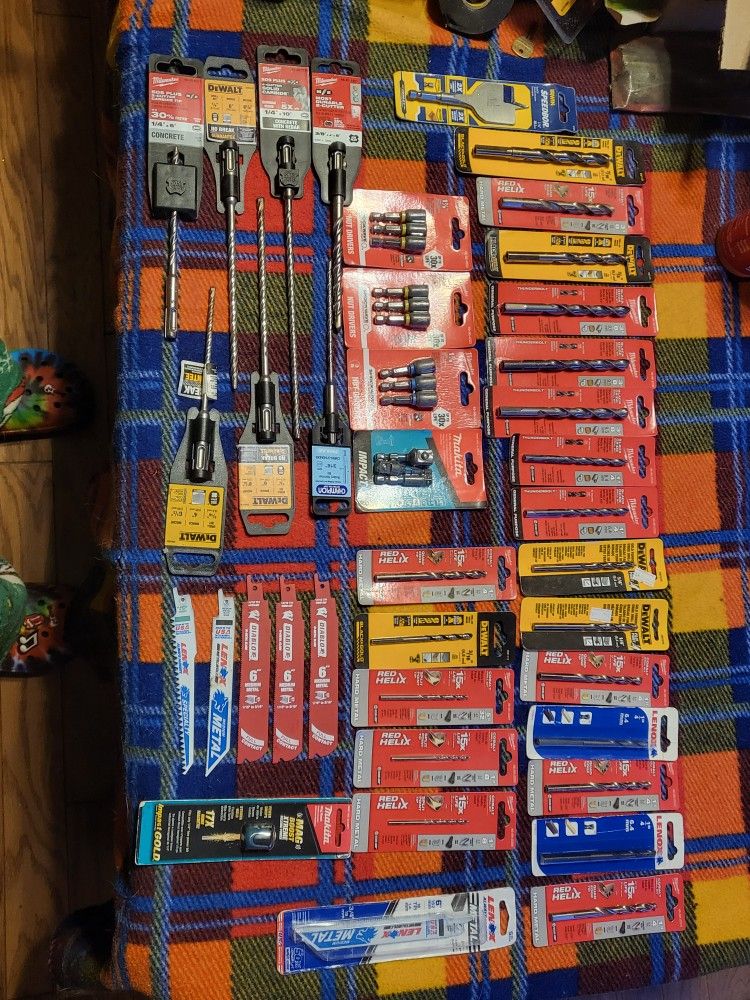 ALL NEW DRILL BITS SAWS ALL BLADES.
