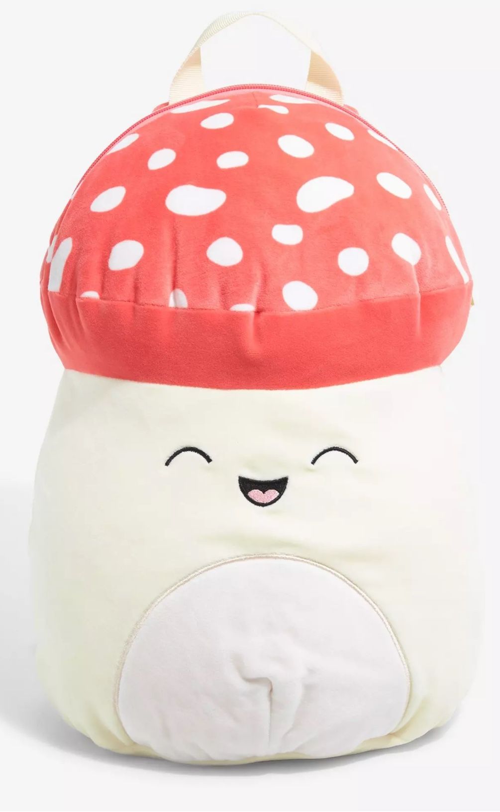 Squishmalllows Malcolm Mushroom Plush Backpack (Red & White)