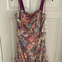 Colorful sequin short dress