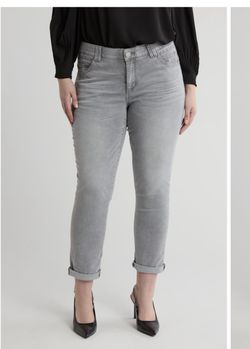 Woman Democracy Light Grey Plus Jeans 20w Nwt