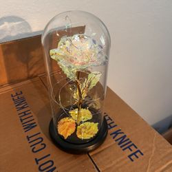 Enchanted Rose With Fairy Lights 