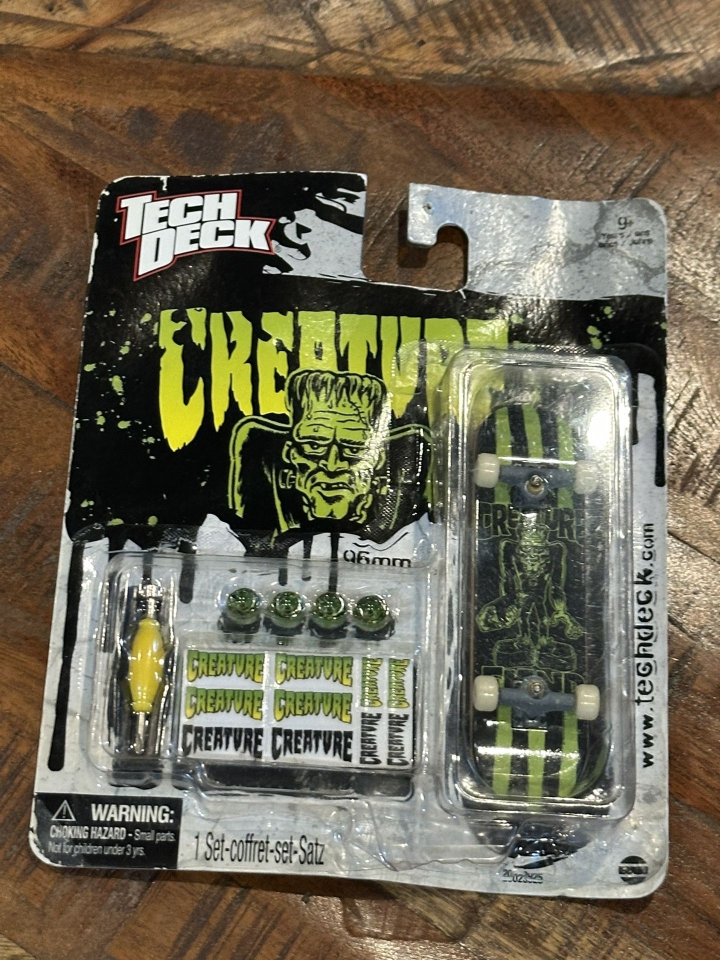 Rare Tech Deck Creature Frankenstein Skateboard Fingerboard