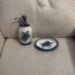 Turtle Design Hand Soap/lotion and Soap tray