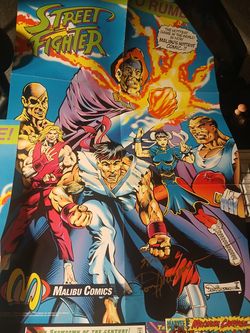 2-1993 Malibu Street Fighter 2 promo posters GIVEN and AUTOGRAPHED  by Don Hillman