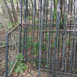 12 PICS! Wrought Iron FENCE LIL OVR 42FT. 7 PANELS.!