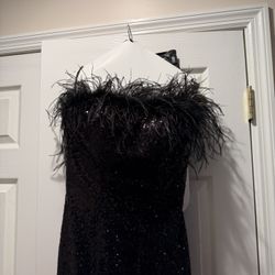 Black sequin Castle Couture prom dress 