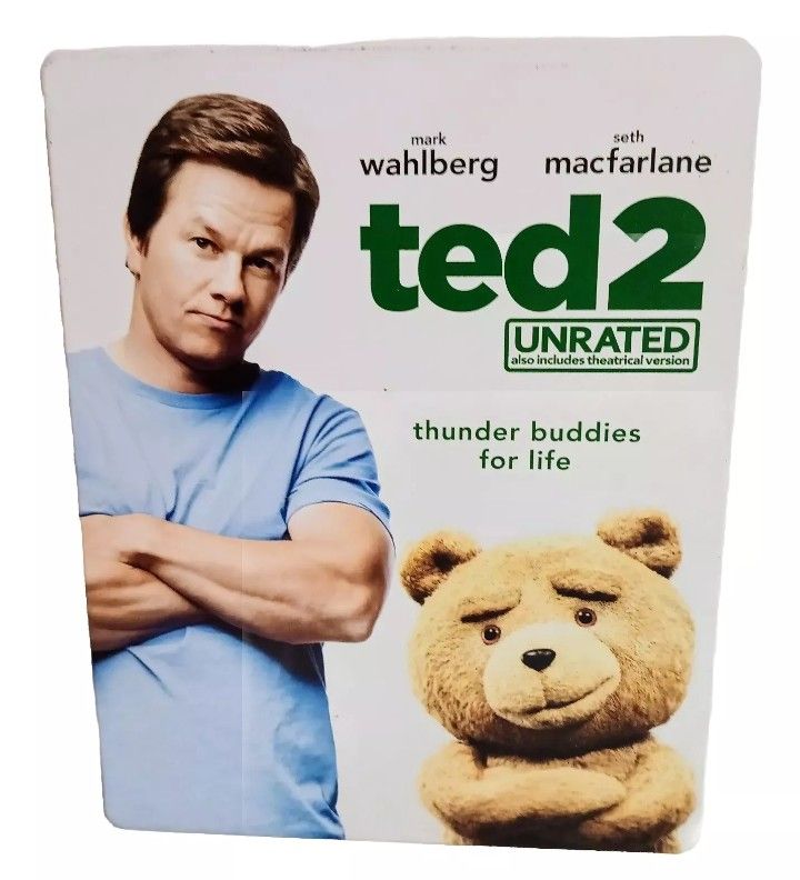 Ted 2 Blu-ray & DVD Steelbook Mark Wahlberg No Scratches On The 2 Discs