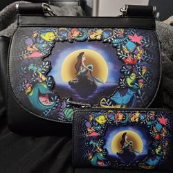  Loungefly Little Mermaid Crossbody Set