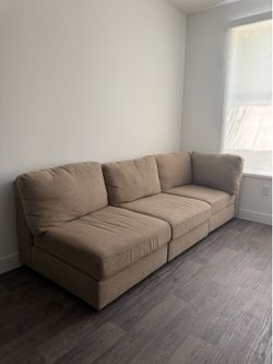 Modern Beige Modular Sectional Sofa | Excellent Condition
