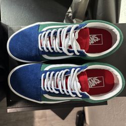 VANS Old Skool Colorblock Blue Green Yellow Low Top