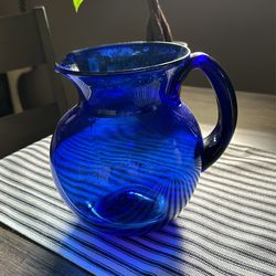Large Colbalt Blue Pitcher