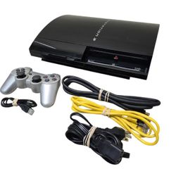 Sony PlayStation 3 console CECH-B01 20GB Backwards Compatible Controller Tested