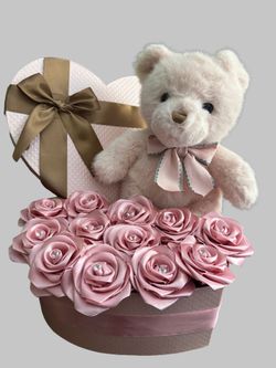 Eternal Rose with Teddy gift set