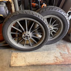 Harley Dyna Wheels 13 Spoke Mags Sealed Bearings