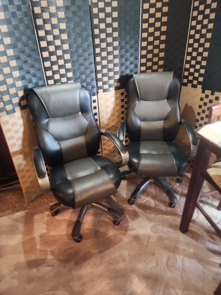 Two Office Chairs , Swivel Hydraulic