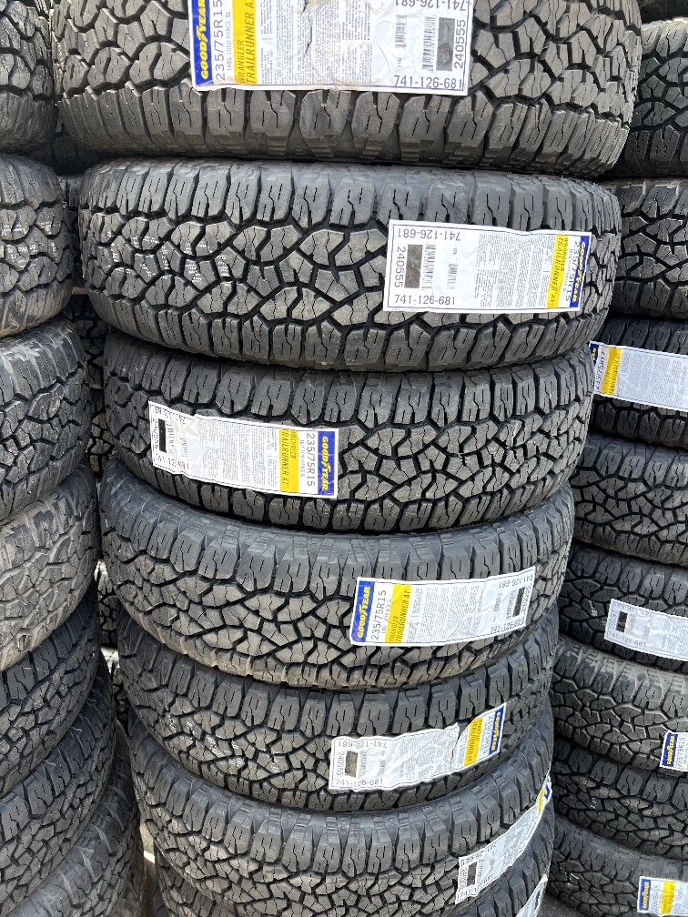 235/75/15 A/t New Tires #4 Goodyear Mount & Balance // 4 llantas nuevas Instaladas Y Balanceadas